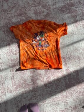 Disney Orange Mickey Mouse Halloween Short Sleeve Tee 2023